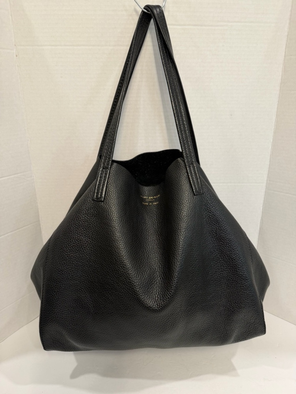 KURT GEIGER LONDON Violet Large black Leather Shopper Tote mint condition - Picture 2 of 8